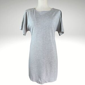Express Womens Gray Dress Size XS Tie Waist Jersey Knit Casual Minimalist